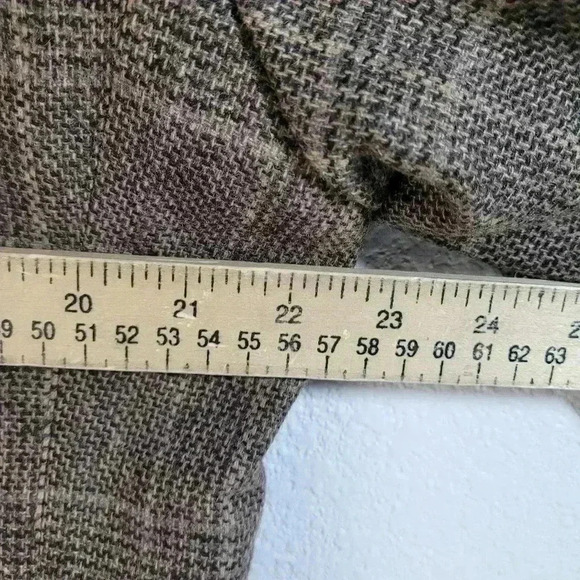 NWT Joe Joseph Abboud Sz L Wool Blend Brown 2 Button Blazer Elbow Patches - Picture 8 of 9